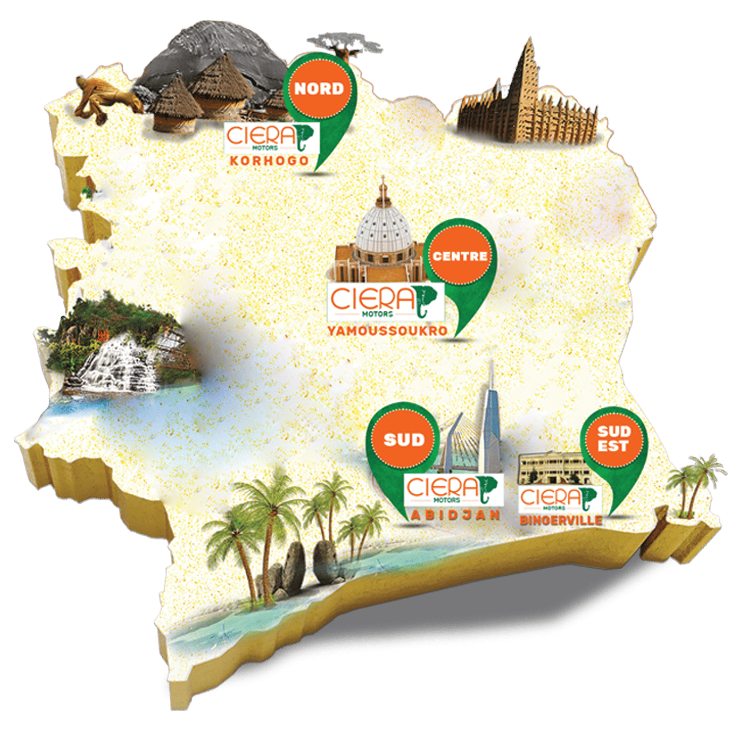 Carte représentative CIERA